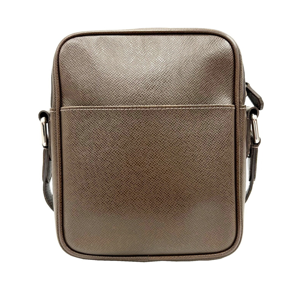 LOUIS VUITTON Dimitri Taiga Shoulder Bag Grizzly Brown